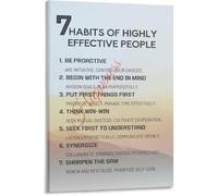 XGINERFEX High Performance Habits Poster Office Motivation Wall-Art Canvas Personal Development Living Room Bedroom Decor