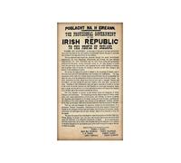 XGINERFEX Historical Irish Proclamation Poster 1916 Easter Rising Declaration Independence Wall-Art for Home Office Study Decor(Unframed,16x24inch(40x60cm))