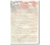 XGINERFEX History Poster Declaration of Independence Document Social Studies Classroom Decor Government Civics Educational Wall-Art for Teachers Students(Unframed,08x12inch(20x30cm))