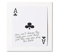 XGINERFEX Home Bar Wall-Art Black White Funky Lucky Ace Poker Playing Card Canvas Print Preppy for Game Room Office Man Cave(Unframed,08x12inch(20x30cm))