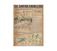 XGINERFEX How Ski Jumping Works Poster, Physics and Aerodynamics Educational Guide, Science Wall-Art for Home or Office(Framed,08x12inch(20x30cm))