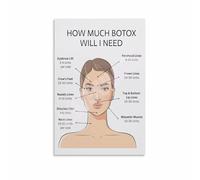 XGINERFEX Human Face Anatomy Poster - Skin Care and Muscle Reference Chart for Students, Cosmetology and Classroom(Framed,08x12inch(20x30cm))