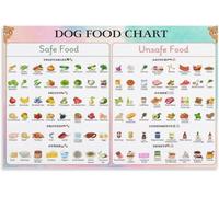 XGINERFEX Human Foods for Dogs Chart - Visual Guide to What's Safe and What's Toxic, Preventative Care Knowledge, Educational Print for Kitchen Classroom (Unframed,12x18inch(30x45cm))