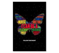 XGINERFEX Inspirational Classroom Posters: Motivational Career Options and Positive Affirmations for Middle School and Elementary Bulletin Board Decor(Framed,08x12inch(20x30cm))