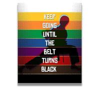 XGINERFEX Inspirational Karate Poster, Martial Arts Wall Art with Jiu Jitsu Quotes, Dojo Gym Decor for Coach & Student, Motivational Gift for Fighters(Framed,08x12inch(20x30cm))