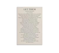 XGINERFEX Inspirational Poetry Just Let Them Poem Knowledge Science Poster Bedroom Office Room Printed Canvas Poster Wall Art Decoration Painting Aesthetic Poster(Unframed,16x24inch(40x60cm))