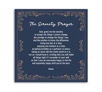 XGINERFEX Inspirational Serenity Prayer Christian Poem Canvas Art Religious Quote Wall Hanging for Bedroom Guest Room Sunday School Classroom