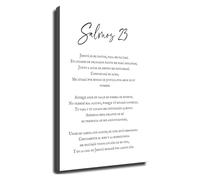 XGINERFEX Inspirational Spanish Bible Verse Salmo 23 Canvas Wall-Art Christian Gift Idea for Men Women Spanish Speakers Home Decor(Framed,16x24inch(40x60cm))