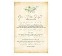 XGINERFEX Jellyfish Gone From My Sight Inspirational Art - Art Deco Style Poem Print for Contemporary Bedroom Decor(Unframed,16x24inch(40x60cm))