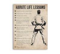 XGINERFEX Karate Discipline Poster Life Lessons Martial Arts Values For Canvas Painting Wall-Art(Unframed,16x24inch(40x60cm))