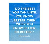 XGINERFEX Know Better Do Better Inspirational Quote Wall-Art, Typography Ocean Theme Print, Motivational Wall Decor for Home Office, Classroom, and Beach House(Unframed,16x24inch(40x60cm))