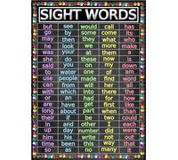 XGINERFEX Learn Sight Words - Educational Poster Set for, Classroom Wall Decor & Learning Tool for Preschool, Kindergarten, and Homeschool Reading(Framed,12x18inch(30x45cm))