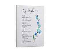 XGINERFEX Literary Poem Poster - Merritt Malloy Epitaph When I Die Inspirational Print(Framed,08x12inch(20x30cm))
