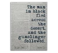 XGINERFEX Literary Quote Dictionary Page Art Inspirational Poster Canvas Wall-Art for Study Room Office Decor(Framed,16x24inch(40x60cm))