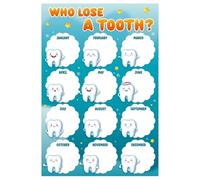 XGINERFEX Lost Tooth Club for Classroom - Fun Educational Tooth Chart for Kindergarten, Preschool & Elementary School, Nurse Office Wall Decor, Write-On Wipe-Off Design(Framed,12x18inch(30x45cm))