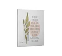 XGINERFEX Love Joy Peace Patience Wall Decor, Galatians 5:22-23 Bible Quote Canvas Art, Fruit of the Poster for Home, Church Gift Idea(Framed,08x12inch(20x30cm))