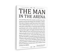 XGINERFEX Man In The Arena Quote Canvas Wall-Art It Is Not The Critic Who Counts Theodore Roosevelt Motivational Poster for Office Home Gym Decor(Unframed,08X12inch(20X30cm))