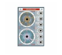 XGINERFEX Master Iridology Chart, Comprehensive Iris Analysis Reference on Canvas, for School of Medicine, Library, Office(Unframed,08x12inch(20x30cm))