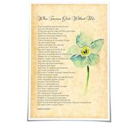 XGINERFEX Memorial Art Print for Loved One, Framed When Tomorrow Starts Without Me Poem on Canvas, Sympathy Gift for Loss, Funeral Home Decor(Unframed,16x24inch(40x60cm))