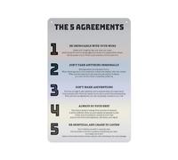 XGINERFEX Motivational Office Rules Five Principles Quote Wall-Art for Home Office Decor Success Mindset(Framed,12x18inch(30x45cm))