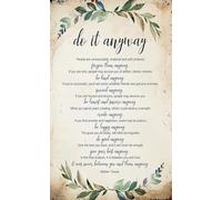 XGINERFEX Motivational Quote Wall-Art - Do It Anyway Inspirational Poem Print, Uplifting Poster for Perseverance, Home Office, Bedroom, Living Room Decor(Unframed,16x24inch(40x60cm))