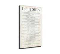 XGINERFEX Motivational Sobriety Poster Twelve Steps Encouragement Quote Wall-Art for Support Group Living Room Office Decor(Unframed,08X12inch(20X30cm))