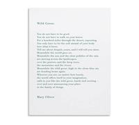 XGINERFEX Nature Poem Wild Geese Canvas Poster Wall-Art for Home Decor Living Room Bedroom Modern Farmhouse Decorative Print Gift Idea(Framed,08x12inch(20x30cm))