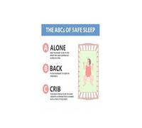 XGINERFEX Newborn Sleep Chart ABCs Of Safe Sleeping Always Alone On Back In Empty Pacifier Approved Breastfeeding Recommended Room Sharing Not Bed Sharing(Unframed,12x18inch(30x45cm))