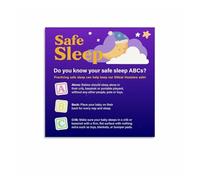XGINERFEX Nursery Wall-Art - ABCs of Safe Infant Sleep Guide Poster, Educational & Decorative Print for Moms and Dads(Unframed,12x18inch(30x45cm))