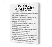 XGINERFEX Office Humor Canvas 15 Sarcastic Phrases Funny Wall-Art for Work Cowroom Break Room Decor(Unframed,08x12inch(20x30cm))