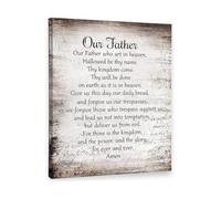 XGINERFEX Our Father Bible Verse Wall-Art - The Lord's Prayer Scripture Canvas Print for Christian Decor(Unframed,08x12inch(20x30cm))