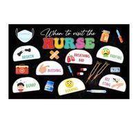 XGINERFEX Pediatric Office Decor - Health Information Poster for, When to See the Nurse Guide, Clinic Wall-Art for Waiting Room & Exam Rooms (Framed,08x12inch(20x30cm))