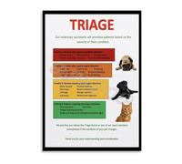 XGINERFEX Pet Emergency Preparedness Guide First Aid and Triage Chart Educational Poster Wall-Art for Home Pet Class(Unframed,12x18inch(30x45cm))