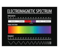 XGINERFEX Physics Educational Poster - The Complete Electromagnetic Spectrum, Informative Wall Decor for Science Classroom, University Dorm or Maker Space(Unframed,12x18inch(30x45cm))