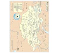 XGINERFEX Political and Administrative Map of Mongolia with Major Cities Roads Highways Airports Detailed Poster for Wall Decor Study and Travel Reference(Framed,08x12inch(20x30cm))