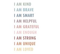 XGINERFEX Positive Affirmations Poster for Kids, I Am Kind Brave Motivational Wall Art for Classroom Nursery Decor, Inspirational Quote Print for Teens(Unframed,08x12inch(20x30cm))