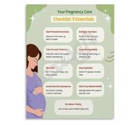 XGINERFEX Pregnancy Wellness Guide From Conception to First Trimester Canvas Wall-Art for Home(Framed,16x24inch(40x60cm))