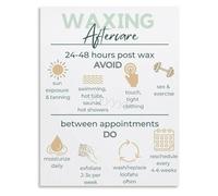 XGINERFEX Premium Hair Removal Aftercare Protocol Poster Canvas Art For Beauty Studio And Home Spa Sanctuary Decor