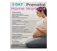 XGINERFEX Prenatal Exercise Program Poster 5 Day Safe Home Workout Plan For Pregnancy Health And Wellness(Framed,08x12inch(20x30cm))