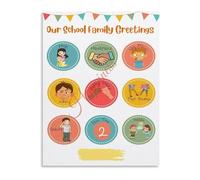 XGINERFEX Preschool & Elementary Morning Greetings Classroom Rules Educational Poster for Wall(Unframed,12x18inch(30x45cm))