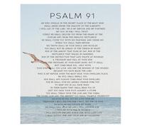 XGINERFEX Psalm 91 Christian Wall Decor, Featuring “The Secret Place” Verse, Uplifting Canvas Art for Bedroom, Office, and Prayer Room Walls(Framed,16x24inch(40x60cm))