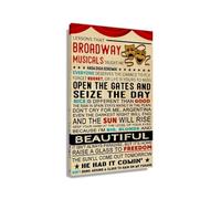 XGINERFEX Retro Broadway Canvas Art, Vintage Musical Theatre Posters Print for Modern Home Decor, Living Room, Office and Music Room Wall(Unframed,12x18inch(30x45cm))