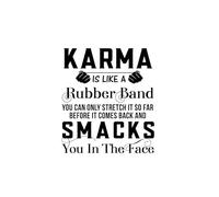 XGINERFEX Sarcastic Karma Quote Wall-Art - Funny Rubber Band Saying Print for Office Decor, Home Desk and Apartment Wall, Minimalist Humor Gift(Framed,08x12inch(20x30cm))