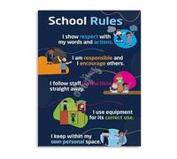 XGINERFEX School Community Contract Poster Canvas Art for Shared Values and Home Decor Living Room Bedroom(Unframed,12x18inch(30x45cm))