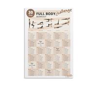 XGINERFEX Scratch Off Fitness Poster: 30 Day No Equipment Workout Challenge for Men & Women, Motivational Progress & Home Gym Decor(Framed,16x24inch(40x60cm))