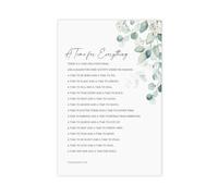 XGINERFEX Scripture Wall-Art Print Ecclesiastes 31-8 A Time for Everything Bible Verse Christian Canvas Poster for Living Room Home Office Decor(Framed,08x12inch(20x30cm))