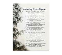 XGINERFEX Spiritual Hymn Lyrics Canvas Art Print for Home Decor Bedroom Living Room Wall-Art Christian Gift(Framed,12x18inch(30x45cm))