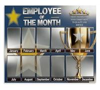 XGINERFEX Staff Appreciation Display Employee of the Month Photo Board for Office Wall Break Room Motivation Decor(Framed,16x24inch(40x60cm))