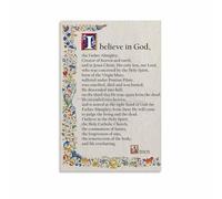 XGINERFEX Statement of Faith Poster The Apostles Creed Canvas Wall-Art for Protestant Catholic Home and Office Decor(Unframed,16x24inch(40x60cm))