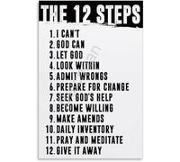 XGINERFEX Steps to a Better Tomorrow Poster Canvas Wall-Art Motivational for Living Room Bedroom Decor Hopeful(Unframed,12x18inch(30x45cm))